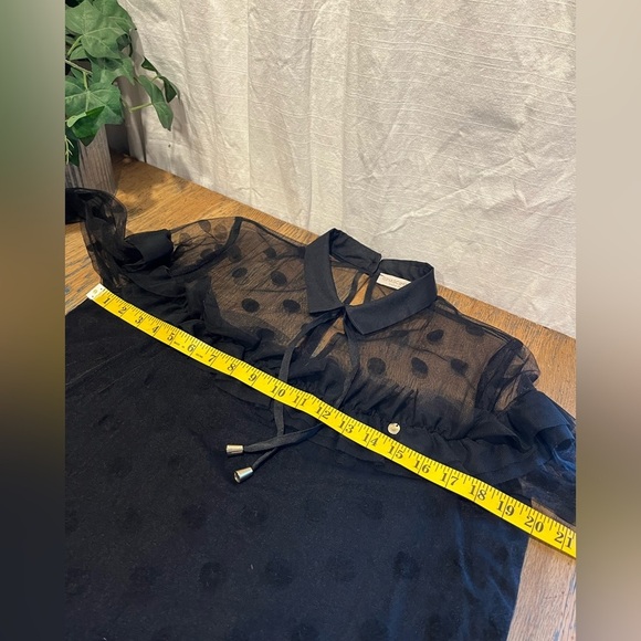 Rinascimento – Sheer Polka Dot Ruffle Blouse (Size M) - Picture 3 of 10